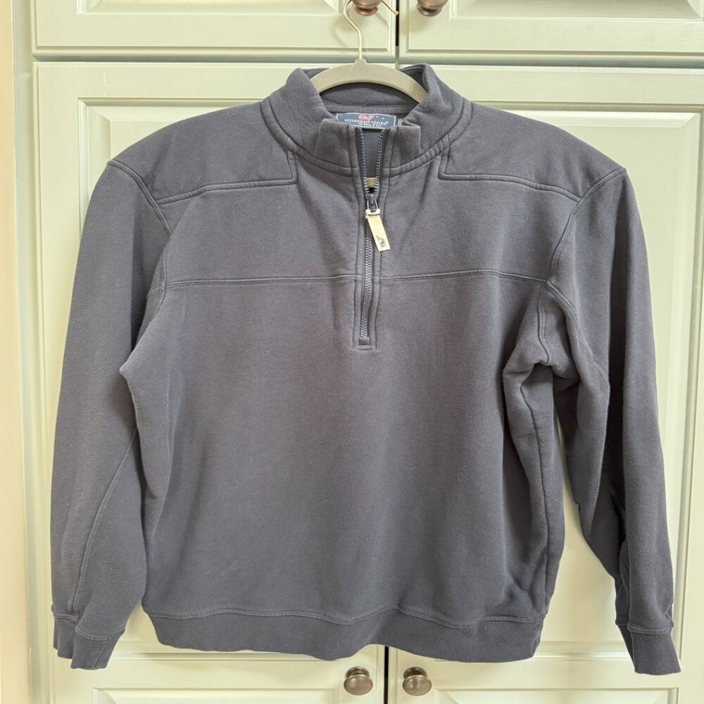 Vineyard Vines Collegiate Shep Quarter-Zip Pullover | Navy | Men’s M